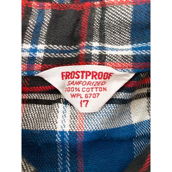 古着 60s FROSTPROOF 好配色 チェック ヘビー フランネル シャツ