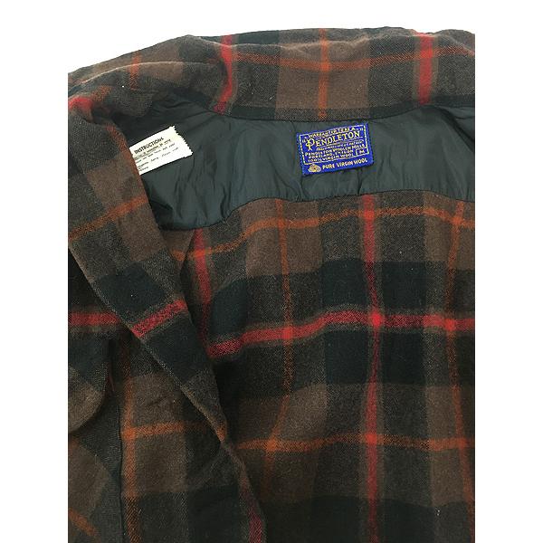 古着 60s Pendleton 好配色 チェック 開襟 ボックス ウール ボード