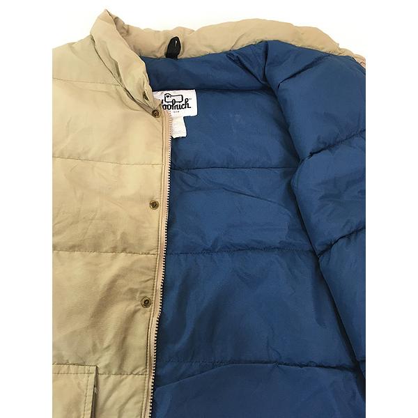 古着 80s USA製 WoolRich 60/40 クロス シェル 比翼 ダウン ベスト 