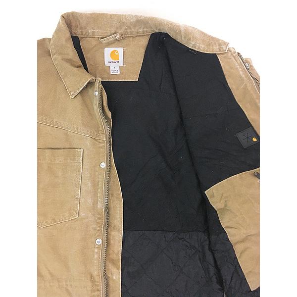 古着 Carhartt モカ ブラウン ダック 2way パデット ミドル ジャケット