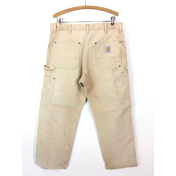 古着 90s USA製 Carhartt フェード ブラウン ダック Wニー ペインター