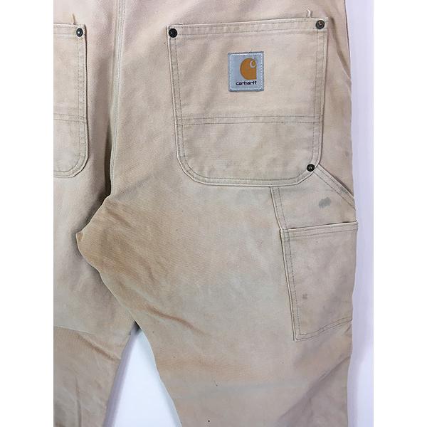 古着 90s USA製 Carhartt フェード ブラウン ダック Wニー ペインター
