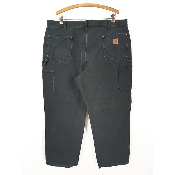 古着 Carhartt ブラック ダック Wニー ペインター ワーク パンツ W41