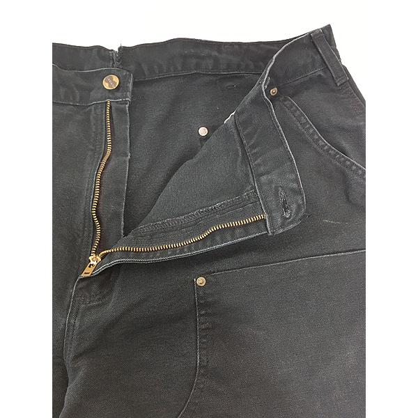 古着 Carhartt ブラック ダック Wニー ペインター ワーク パンツ W41