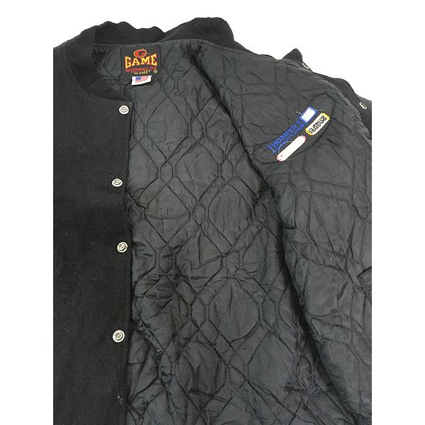 古着 90s USA製 HARLEY DAVIDSON 本革 レザー メルトン ウール