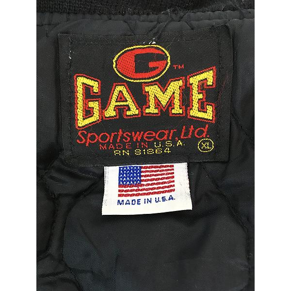 古着 90s USA製 HARLEY DAVIDSON 本革 レザー メルトン ウール