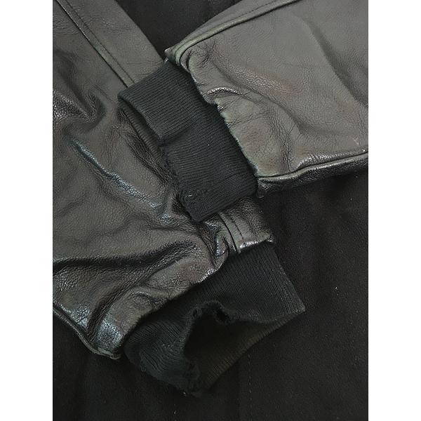 古着 90s USA製 HARLEY DAVIDSON 本革 レザー メルトン ウール