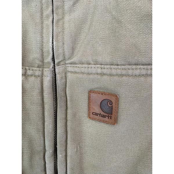古着 Carhartt 裏ボア ベージュ ダック ハイネック ベスト XL 古着(1