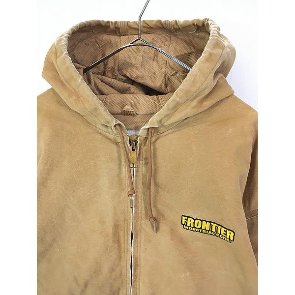 古着 Carhartt 裏地 メッシュ ブラウン ダック アクティブ パーカー