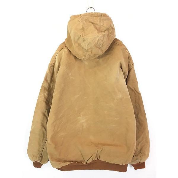 古着 Carhartt 裏地 メッシュ ブラウン ダック アクティブ パーカー