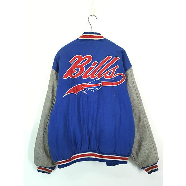 古着 90s NFL Buffalo Bills ビルズ パデット ウール スタジャン 