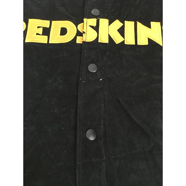 古着 NFL Washington Redskins レッドスキンズ 本革 オール スエード