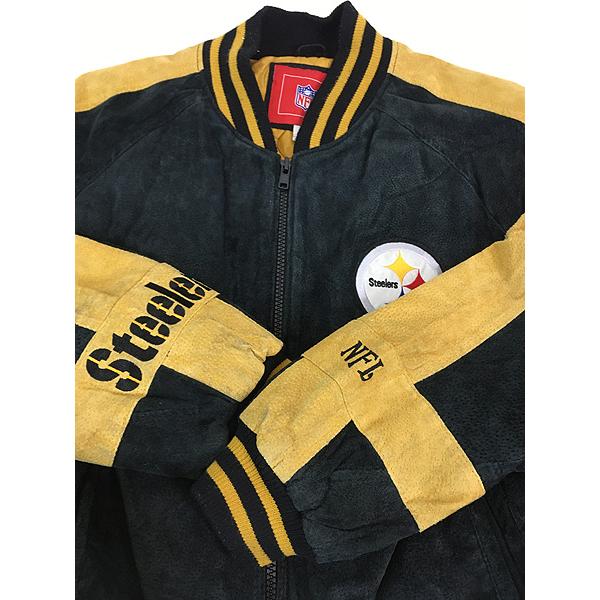 古着 NFL Pittsburgh Steelers スティーラーズ オール スエード レザー