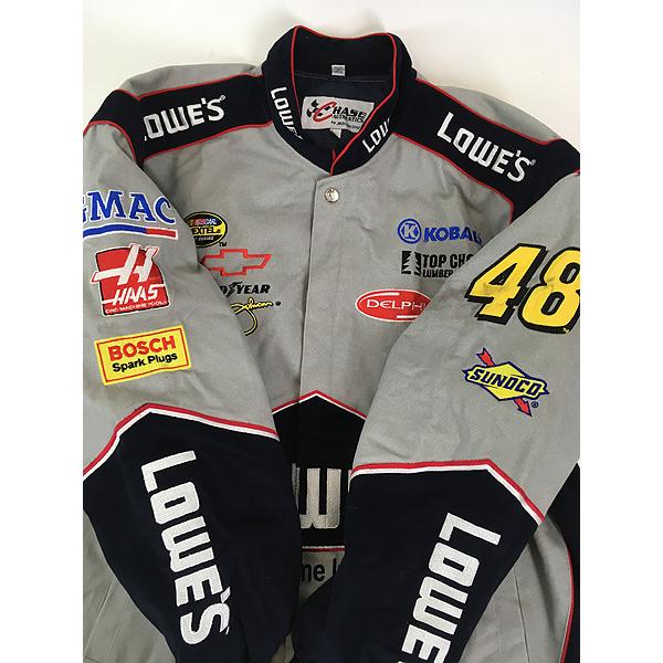 古着 CHASE 「LOWE'S」 ロウズ 企業 刺しゅう レーシング ジャケット