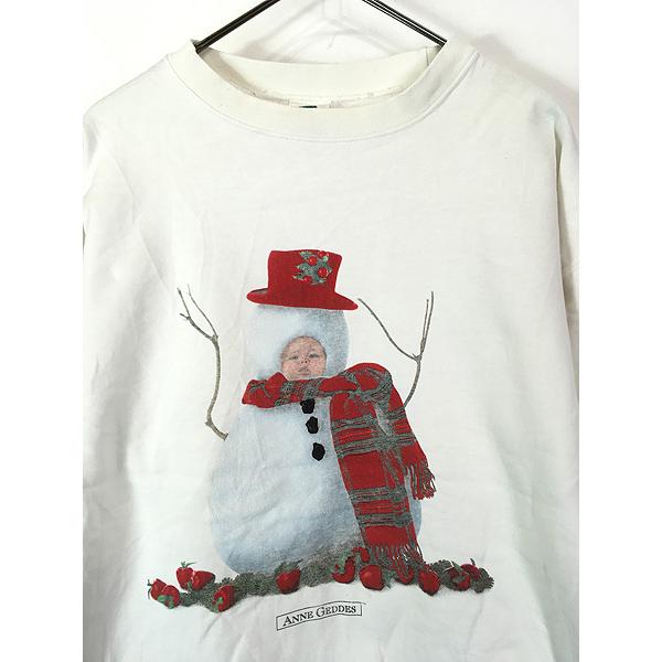 古着 90s Anne Geddes 赤ちゃん スノーマン 雪だるま ベビー