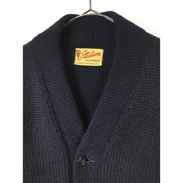 古着 40-50s Stadium Sportswear 「C」 レタード 畦編み ローゲージ 