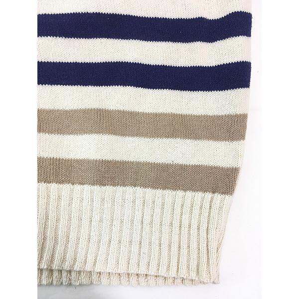 古着 90s USA製 Christian Dior マルチ ボーダー パターン コットン