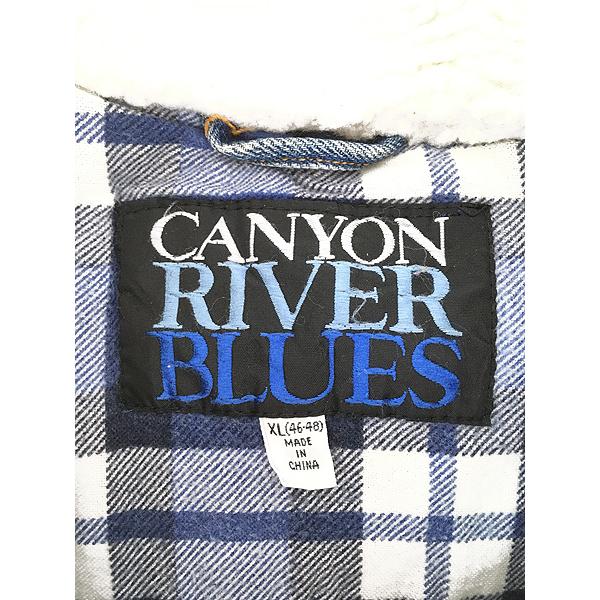 古着 90s Canyon River Blues B-3 タイプ パデッド ブルー デニム ボア 