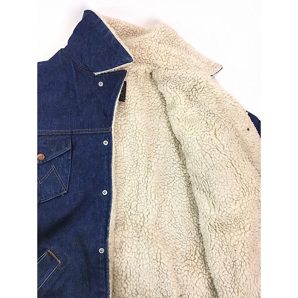 古着 70s USA製 Maverick 「Ranch Coat」 濃紺 デニム ボア ランチ コート Gジャン XL 古着 70s USA製 Maverick 「Ranch Coat」 濃紺 デニム ボア ランチ