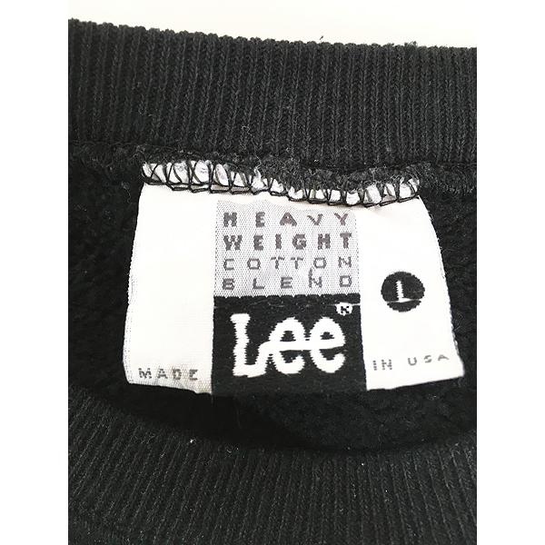 古着 90s USA製 Lee 無地 プレーン セットイン ヘビーウェイト 