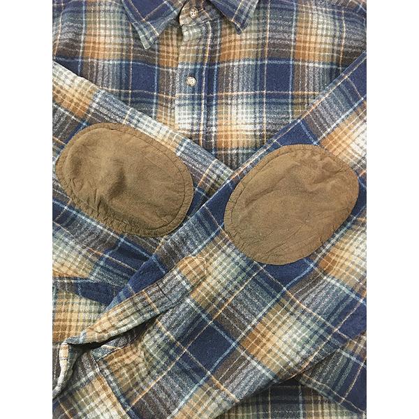 古着 90-00s Pendleton エルボーパッチ オンブレ シャドー チェック