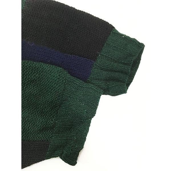 古着 90s J Crew カラー ブロッキング パッチワーク ローゲージ ウール ニット セーター L 古着 90s J Crew カラー ブロッキング パッチワーク ローゲージ ウール
