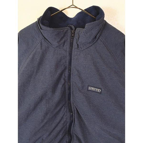 古着 90s USA製 LANDS' END 「Squall Jacket」 フリース ライナー