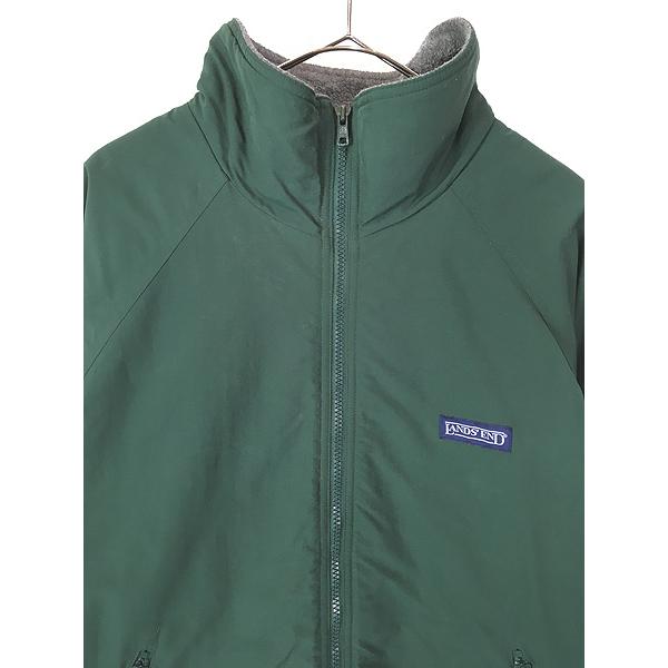 古着 90s LANDS' END 「Squall Jacket」 フリース ライナー パデッド