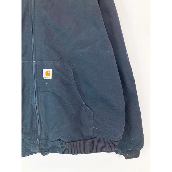 古着 USA製 Carhartt ネイビー ダック 防寒 パデット アクティブ