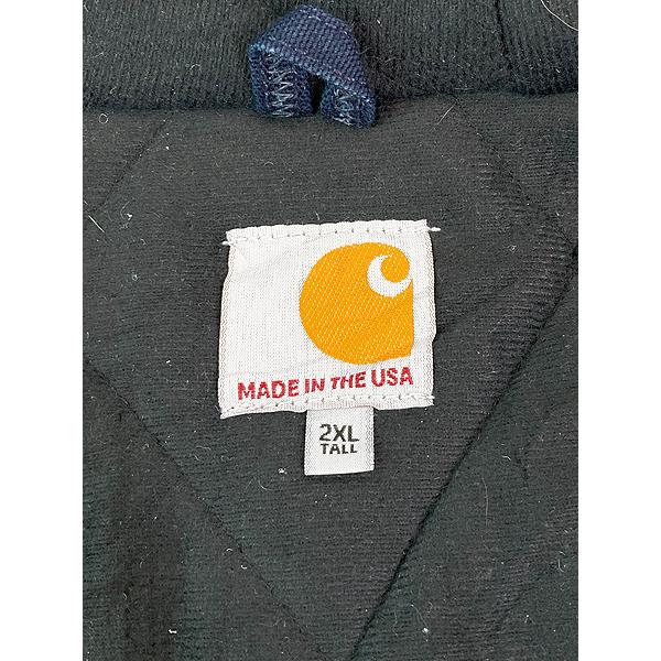 古着 USA製 Carhartt ネイビー ダック 防寒 パデット アクティブ