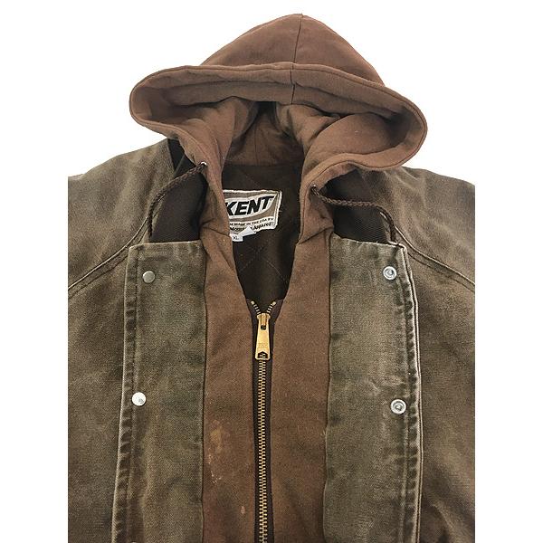 古着 90s USA製 KENT ケント 企業 刺しゅう ブラウン ダック 2way