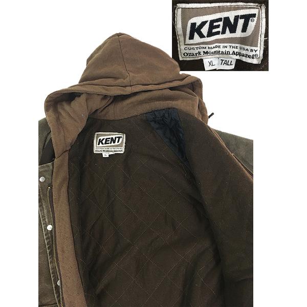 古着 90s USA製 KENT ケント 企業 刺しゅう ブラウン ダック 2way