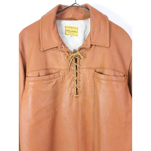 古着 60s Mid-Western Sport Togs 本革 ディアスキン レザー レース