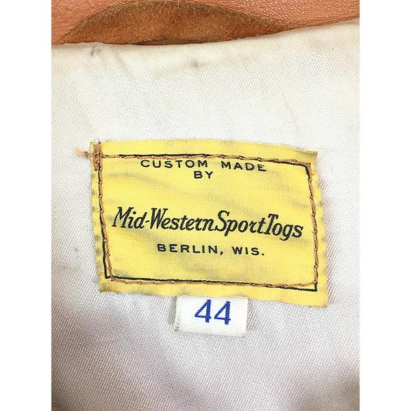 古着 60s Mid-Western Sport Togs 本革 ディアスキン レザー レース