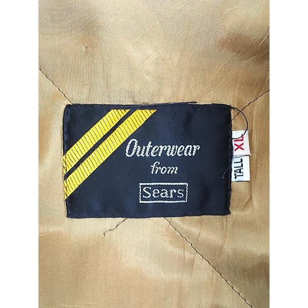古着 70s Sears パデッド キルティング ライナー ヘチマ襟