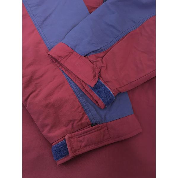 古着 90s LANDS' END フリース ライナー パデッド ハーフジップ プルオーバー 2tone シェルド スコール ジャケット コート UNISEX L 古着 90s LANDS' END フリース ライナー パデッド ハーフジップ プル