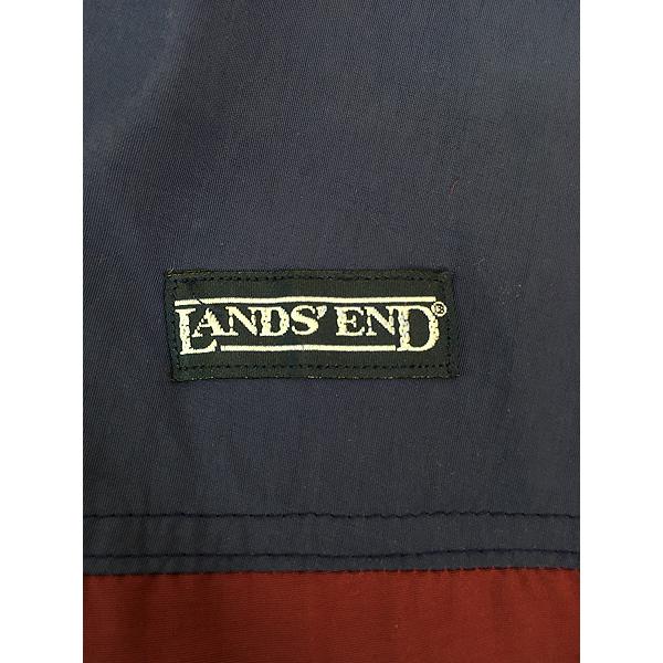 古着 90s LANDS' END フリース ライナー パデッド ハーフジップ プル