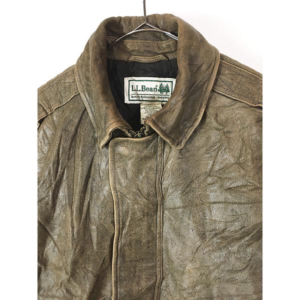古着 00s LL Bean Type A-2 本革 ゴートスキン レザー フライング 