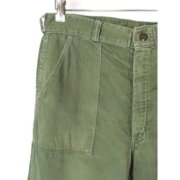 古着 60-70s US タイプ コットンサテン ミリタリー ベイカー パンツ