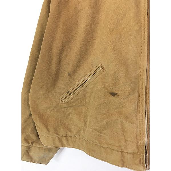 古着 90s- Carhartt 裏地 ストライプ ブランケット ブラウン ダック