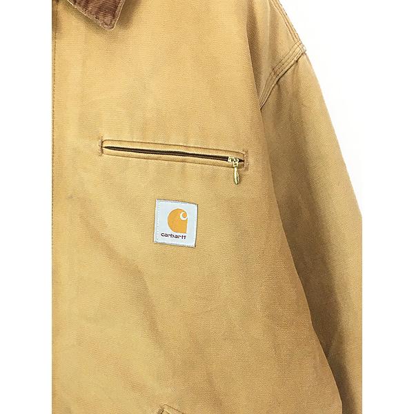 古着 80s- Carhartt 裏地 ストライプ ブランケット ブラウン ダック