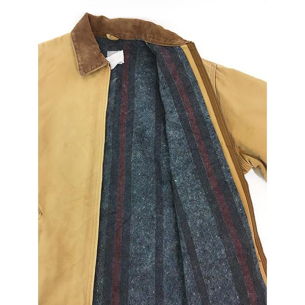 古着 80-90s Carhartt 裏地 ストライプ ブランケット フェード ブラウン ダック デトロイト ジャケット XL 古着 80s- Carhartt 裏地 ストライプ ブランケット ブラウン ダック