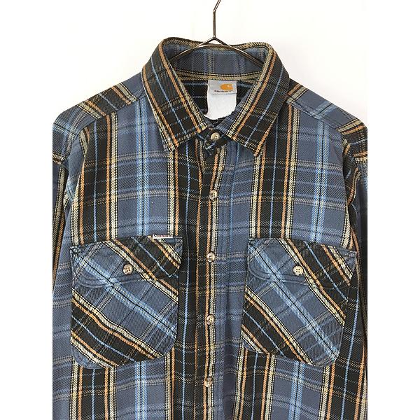 古着 90s- Carhartt マルチ チェック ヘビー フランネル シャツ