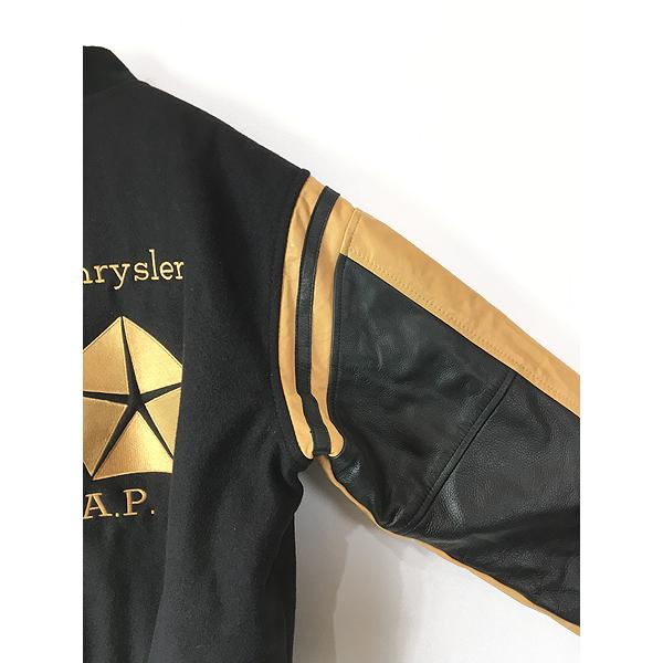 古着 90s USA製 Daimler Chrysler 「Mercedes-Benz」 ベンツ 本革 レザー メルトン ウール スタジャン ジャケット L 古着 古着 90s USA製 Daimler Chrysler 「Mercedes-Benz」 ベンツ 本革