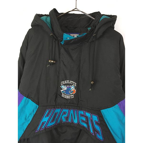 古着 90s STARTER NBA Charlotte Hornets ホーネッツ パデット
