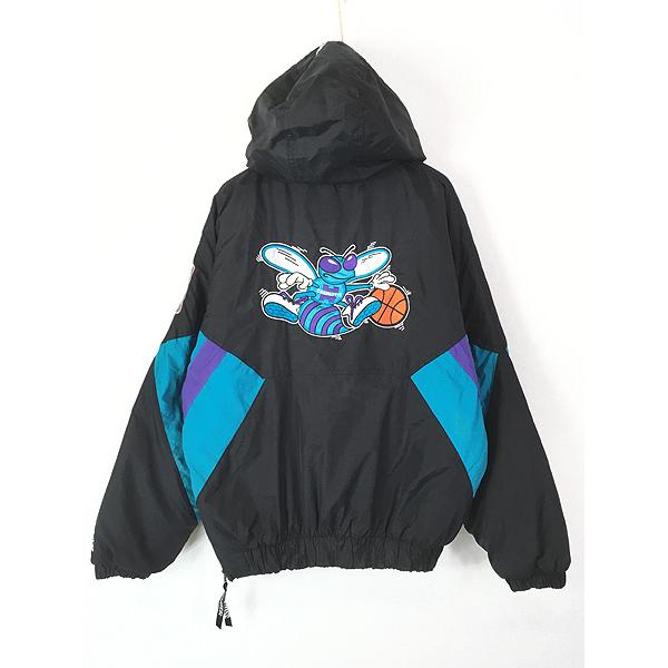古着 90s STARTER NBA Charlotte Hornets ホーネッツ パデット