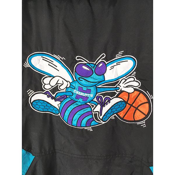 古着 90s STARTER NBA Charlotte Hornets ホーネッツ パデット 
