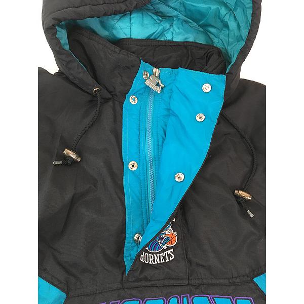 古着 90s STARTER NBA Charlotte Hornets ホーネッツ パデット 