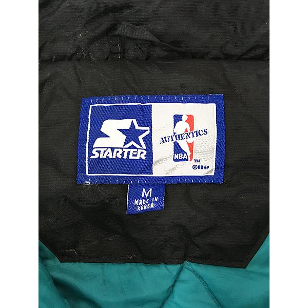 古着 90s STARTER NBA Charlotte Hornets ホーネッツ パデット