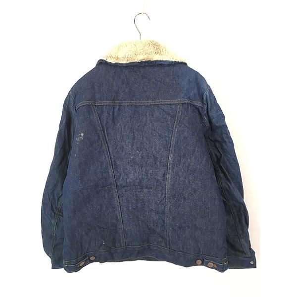古着 70s USA製 Wrangler 「Wrange Coat」 濃紺 14oz デニム ボア